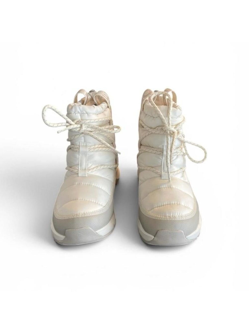 The North Face ThermoBall Lace Up Waterproof Boots in Cream | Women’s Size 8